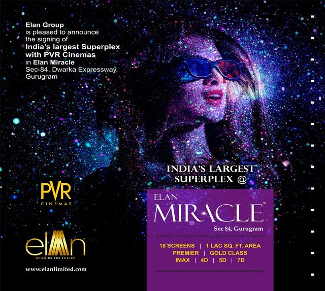 Elan Group Signs PVR Cinemas at Miracle 84
